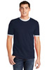 American Apparel ® Fine Jersey Ringer T-Shirt. 2410W Navy/ White