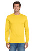 Jerzees® - Dri-Power® 50/50 Cotton/Poly Long Sleeve T-Shirt.  29LS Island Yellow