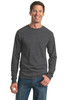 JERZEES® - Dri-Power® 50/50 Cotton/Poly Long Sleeve T-Shirt.  29LS Black Heather