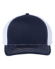 112+ R-Flex Adjustable Trucker Cap - 112PL Navy/ White