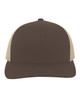 Trucker Snapback Hat 104C BROWN/ KHAKI