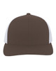 Trucker Snapback Hat 104C BROWN/ WHITE