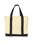 Port Authority® - Ideal Twill Two-Tone Shopping Tote.  B400 Natural/ Black