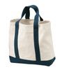 Port Authority® - Two-Tone Shopping Tote.  B400 Natural/ Navy