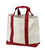 Port Authority® - Two-Tone Shopping Tote.  B400 Natural/ Red