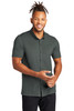 Mercer+Mettle™ Stretch Pique Full-Button Polo MM1006 Anchor Grey XS