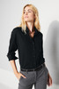 Mercer+Mettle™ Women's Long Sleeve Stretch Woven Shirt MM2001 Deep Black Lifestyle
