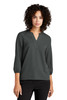 Mercer+Mettle™ Women's Stretch Crepe 3/4-Sleeve Blouse MM2011 Anchor Grey