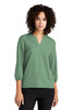 Mercer+Mettle™ Women's Stretch Crepe 3/4-Sleeve Blouse MM2011 Sage 2XL