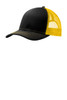 Port Authority® Snapback Trucker Cap. C112 Black/ Gold