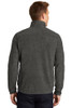 Port Authority® Heather Microfleece 1/2-Zip Pullover. F234 Black Charcoal Heather Back