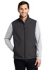 Port Authority® Core Soft Shell Vest. J325 Black Charcoal Heather