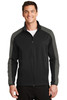 Port Authority® Active Colorblock Soft Shell Jacket. J718 Deep Black/ Grey Steel