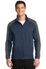 Port Authority® Active Colorblock Soft Shell Jacket. J718 Dress Blue Navy/ Grey Steel