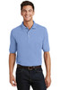 Port Authority® Heavyweight Cotton Pique Polo with Pocket.  K420P Light Blue