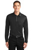 Port Authority® Silk Touch™ Performance Long Sleeve Polo. K540LS Black