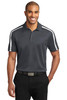 Port Authority® Silk Touch™ Performance Colorblock Stripe Polo. K547 Steel Grey/ White