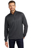 Port Authority® Vertical Texture 1/4-Zip Pullover. K805 Iron Grey/ Black