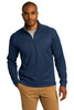 Port Authority® Vertical Texture 1/4-Zip Pullover. K805 Regatta Blue/ Iron Grey