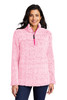 Port Authority ®  Ladies Cozy 1/4-Zip Fleece L130 Pop Raspberry Heather