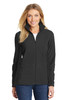 Port Authority® Ladies Summit Fleece Full-Zip Jacket. L233 Black/ Black