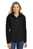 Port Authority® Ladies Hooded Core Soft Shell Jacket. L335 Black