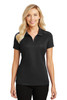 Port Authority® Ladies Pinpoint Mesh Zip Polo. L580 Black