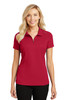 Port Authority® Ladies Pinpoint Mesh Zip Polo. L580 Rich Red