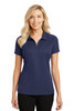 Port Authority® Ladies Pinpoint Mesh Zip Polo. L580 True Navy