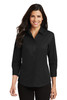 Port Authority® Ladies 3/4-Sleeve Easy Care Shirt. L612 Black