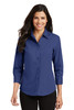 Port Authority® Ladies 3/4-Sleeve Easy Care Shirt. L612 Mediterranean Blue