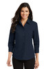 Port Authority® Ladies 3/4-Sleeve Easy Care Shirt. L612 Navy