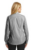 Port Authority® Ladies Long Sleeve Gingham Easy Care Shirt. L654 Black/ Charcoal Back