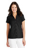 Port Authority® Ladies Textured Camp Shirt. L662 Black
