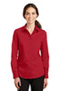 Port Authority® Ladies SuperPro™ Twill Shirt. L663 Rich Red