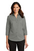 Port Authority® Ladies 3/4-Sleeve SuperPro™ Twill Shirt. L665 Monument Grey