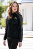 Port Authority® Ladies Active Colorblock Soft Shell Jacket. L718 Deep Black/ Grey Steel Lifestyle