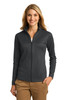 Port Authority® Ladies Vertical Texture Full-Zip Jacket. L805 Iron Grey/ Black