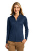 Port Authority® Ladies Vertical Texture Full-Zip Jacket. L805 Regatta Blue/ Iron Grey
