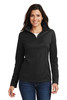 Port Authority® Ladies Pinpoint Mesh 1/2-Zip . L806 Black