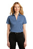 Port Authority ® Ladies Heathered Silk Touch ™ Performance Polo. LK542 Moonlight Blue Heather