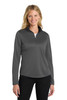 Port Authority ® Women's Silk Touch ™ Performance 1/4-Zip LK584 Steel Grey/ Black