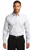 Port Authority® Micro Tattersall Easy Care Shirt. W643 White/ Dark Grey