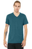 BELLA+CANVAS® Unisex Heather CVC V-Neck Tee BC3005CVC Heather Deep Teal