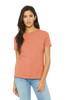 BELLA+CANVAS® Women's Relaxed CVC Tee BC6400CVC Heather Sunset