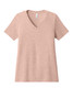 BELLA+CANVAS® Women's Relaxed Heather CVC V-Neck Tee BC6405CVC Heather Peach