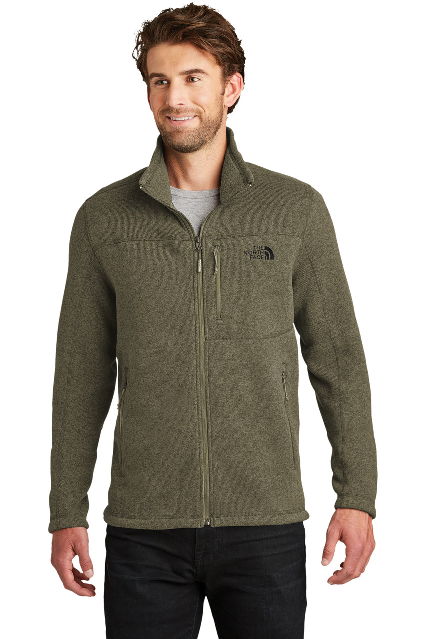 north face sweater green