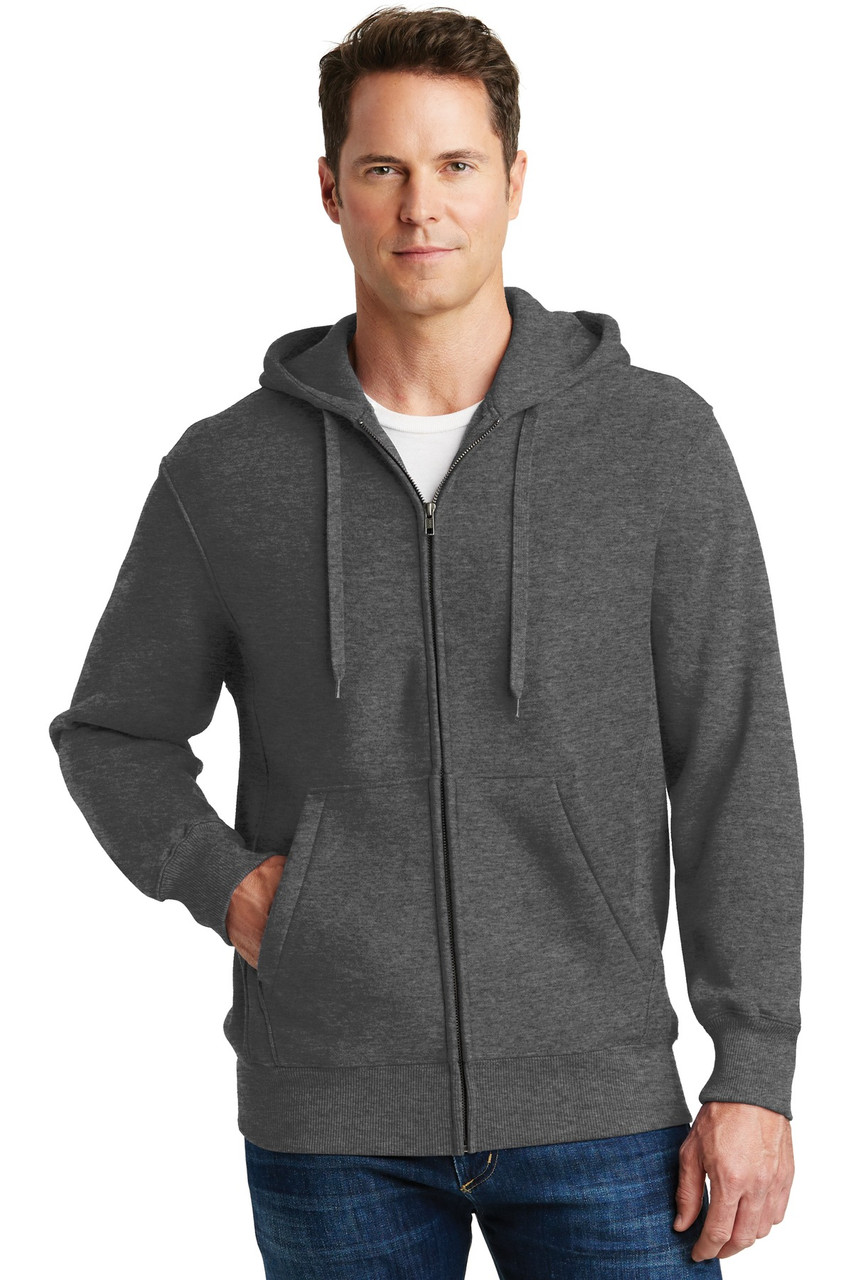 Sport-Tek® Super Heavyweight Full-Zip Hooded Sweatshirt.  F282 Graphite Heather