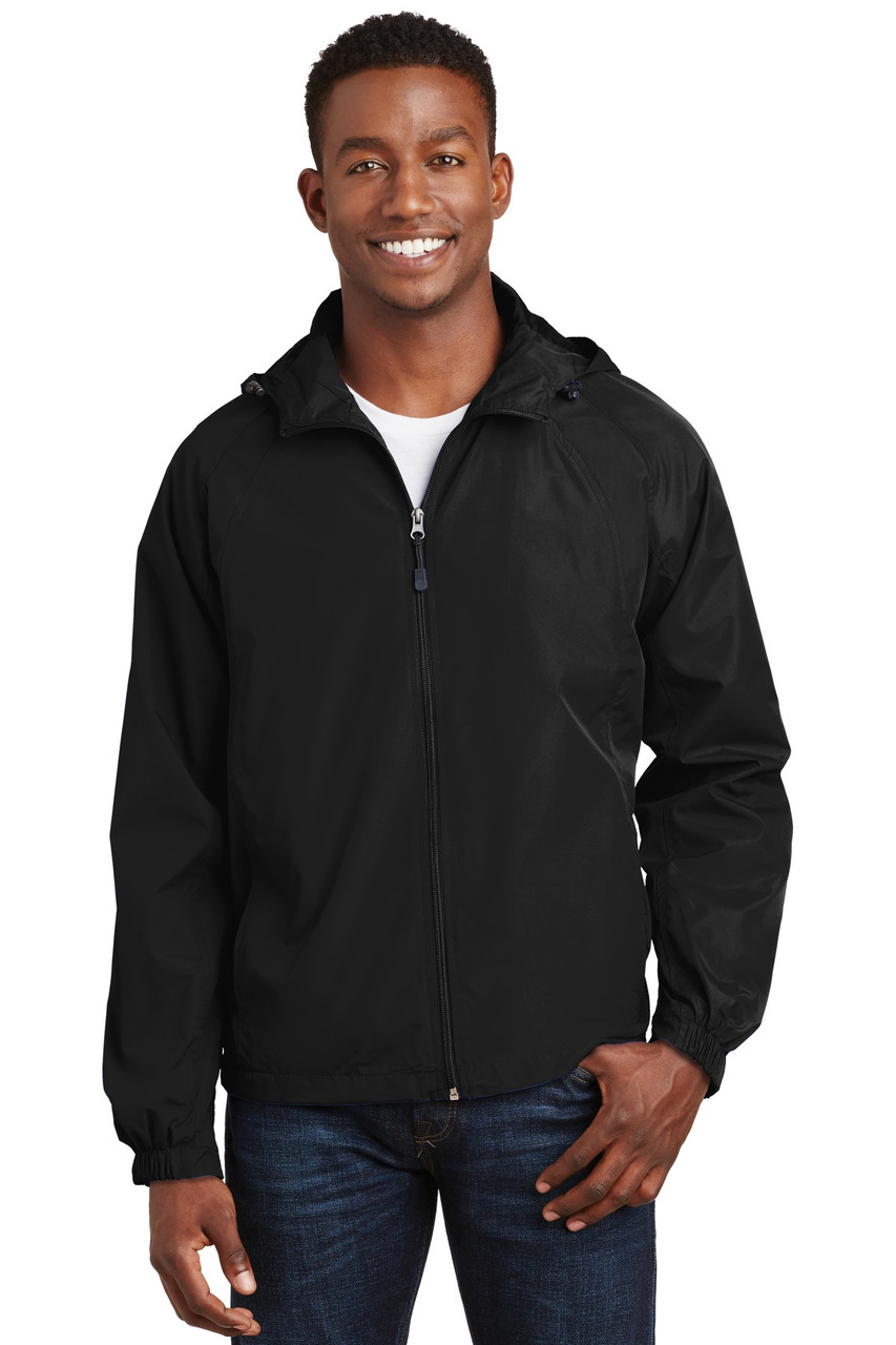 Sport-Tek® Hooded Raglan Jacket. JST73 Black XS