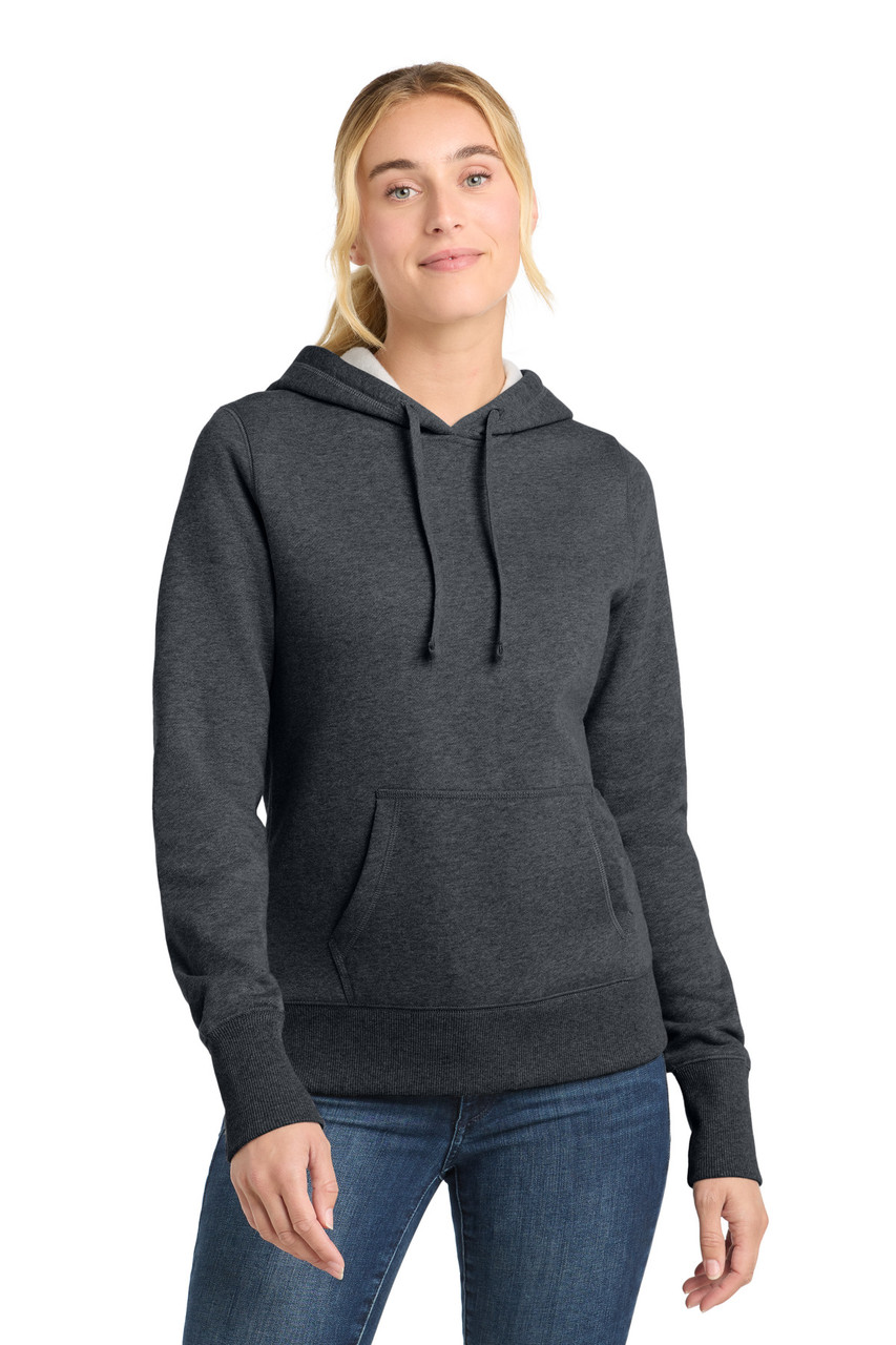 Sport-Tek® Women's Pullover Hooded Sweatshirt. LST254 Graphite Heather